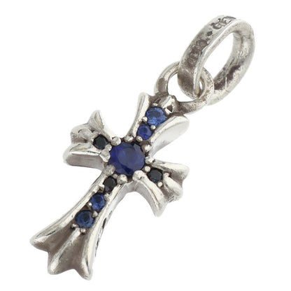 Chrome Hearts Baby Fat Pave Sapphire Silver Charm