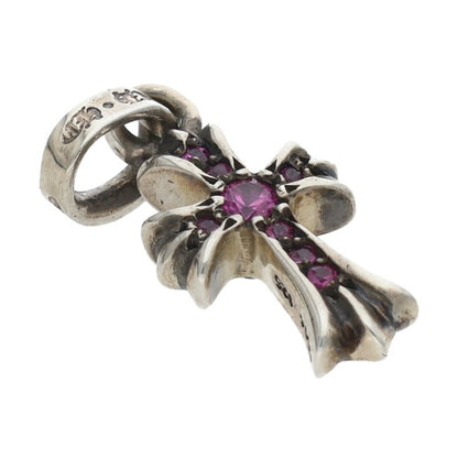 Chrome Hearts Babyfat Pave Pink Sapphire Charm Necklace