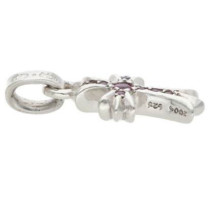 Chrome Hearts Babyfat Pave Sapphire Silver Necklace Charm