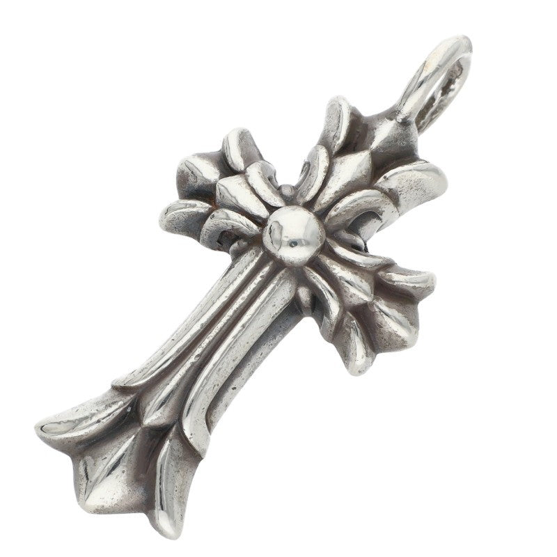 Chrome Hearts DBL CH CRS Double CH Cross Pendant Silver