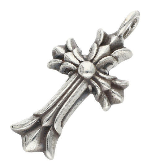 Chrome Hearts DBL CH CRS Double CH Cross Pendant Silver