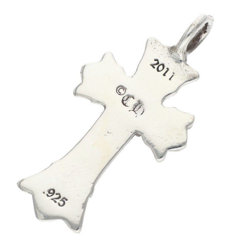 Chrome Hearts DBL CH CRS Double CH Cross Pendant Silver