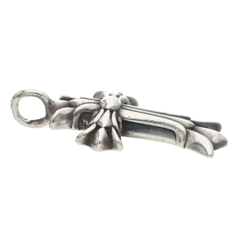 Chrome Hearts DBL CH CRS Double CH Cross Pendant Silver