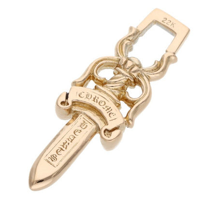 Chrome Hearts #10 Dagger 22K Yellow Gold Pendant