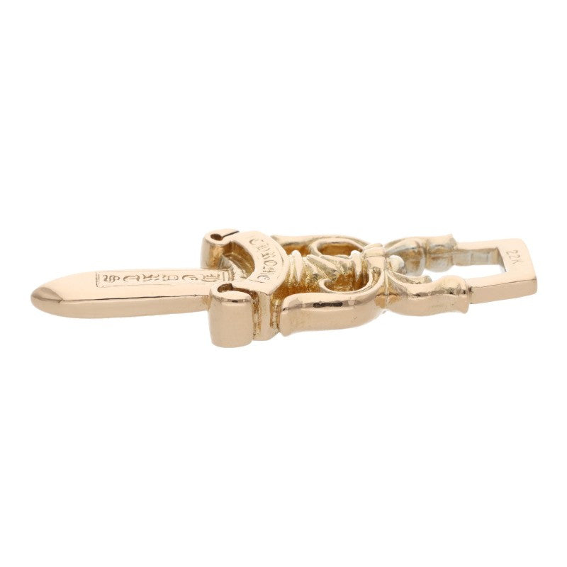 Chrome Hearts #10 Dagger 22K Yellow Gold Pendant