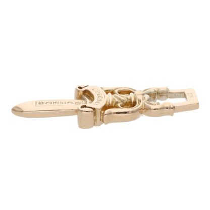Chrome Hearts #10 Dagger 22K Yellow Gold Pendant