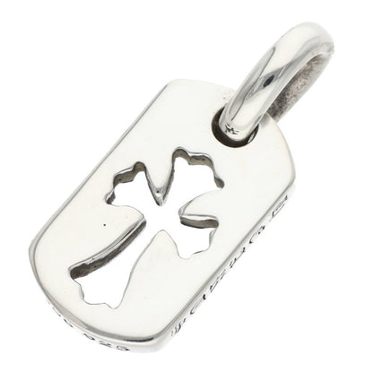 Chrome Hearts Tiny Cutout Cross Dog Tag 925 Silver Necklace