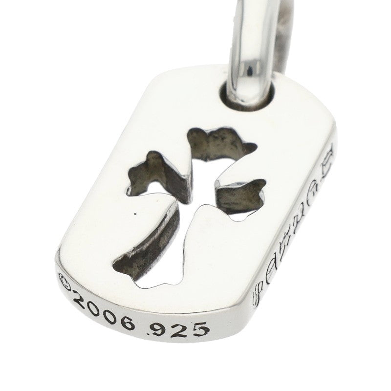 Chrome Hearts Tiny Cutout Cross Dog Tag 925 Silver Necklace
