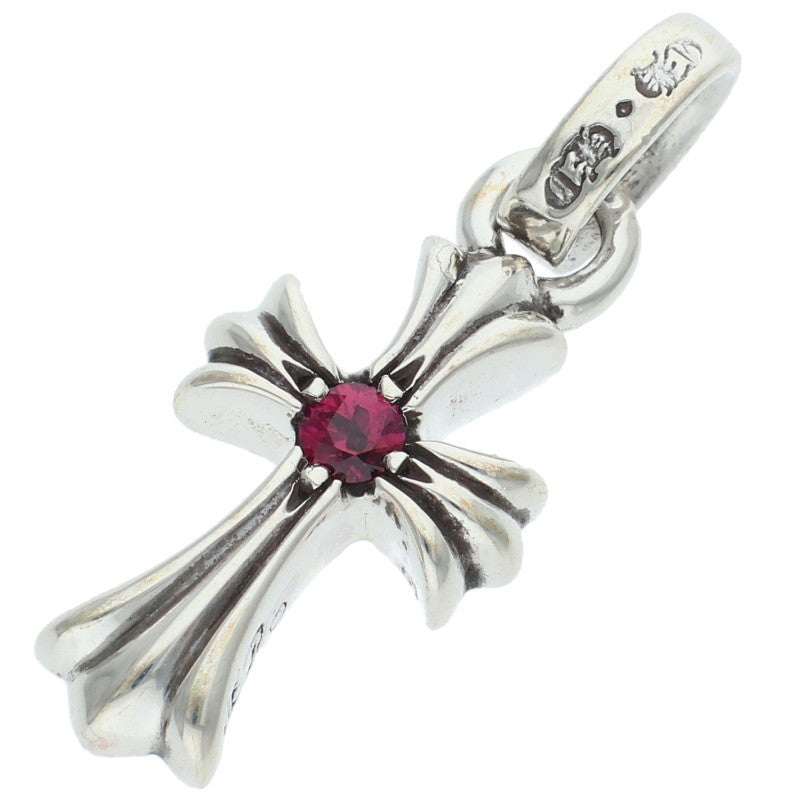 Chrome Hearts CRS BBYFAT 1 Ruby Charm Silver Pendant