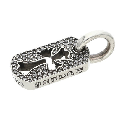 Chrome Hearts DT TNY CO CRS P D Pave Diamond Charm Silver
