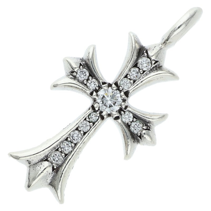 Chrome Hearts Tiny Fat Cross Pave Diamond Pendant