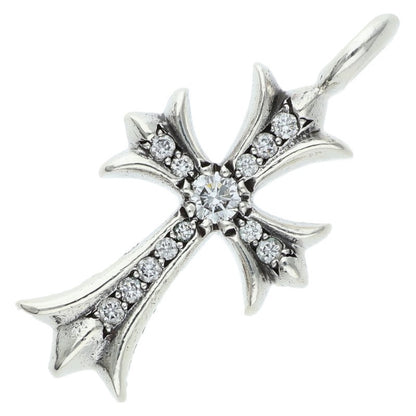 Chrome Hearts Tiny Fat Cross Pave Diamond Pendant