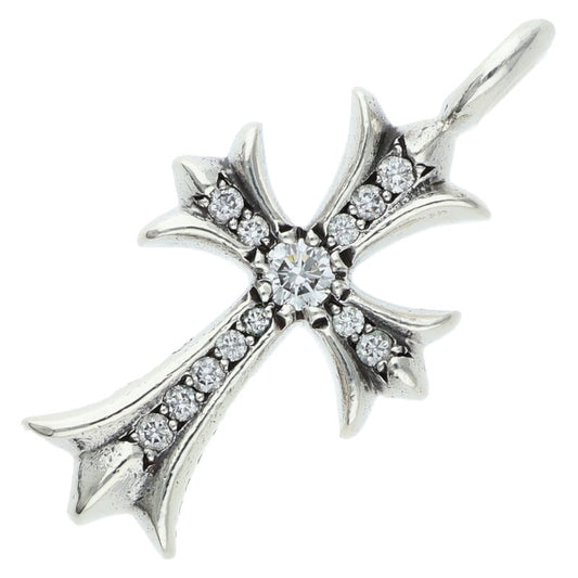 Chrome Hearts Tiny Fat Cross Pave Diamond Pendant