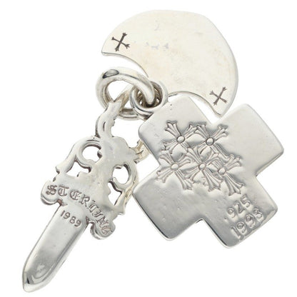 Chrome Hearts Old 3 Trinkets Sterling Silver Necklace