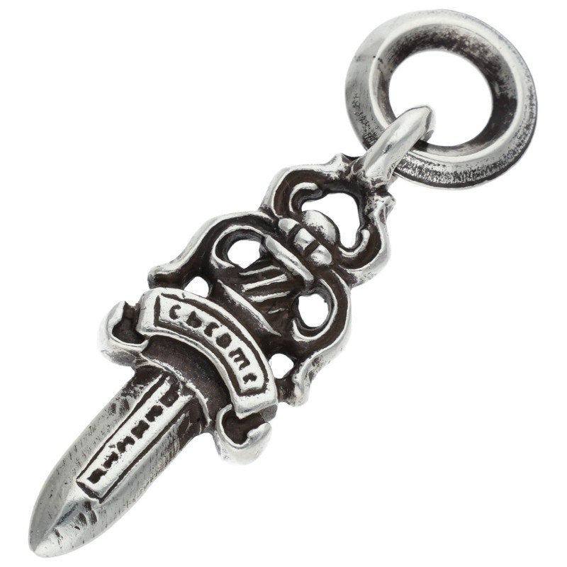 Chrome Hearts Silver #5 Dagger Charm Necklace