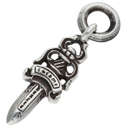 Chrome Hearts Silver #5 Dagger Charm Necklace