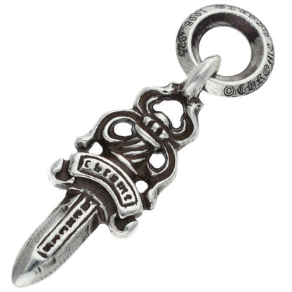 Chrome Hearts Silver #5 Dagger Charm Necklace