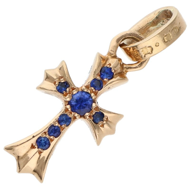 Chrome Hearts 22K Babyfat Pave Blue Sapphire Charm Multi