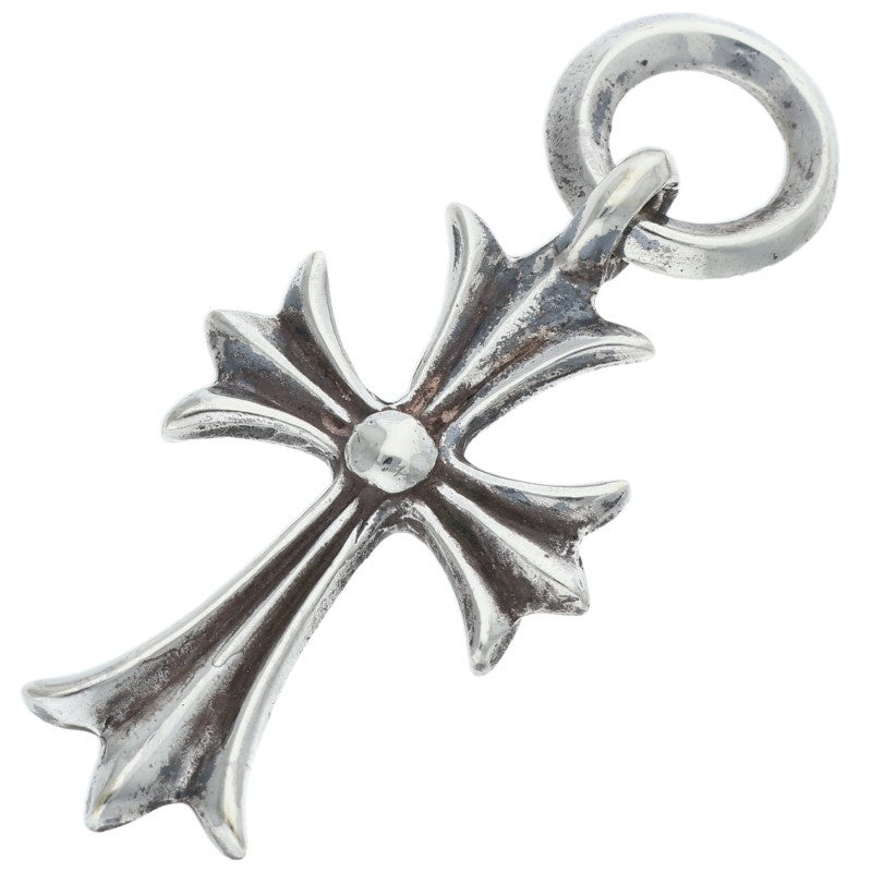 Chrome Hearts Old Tiny CH Cross Silver Charm Necklace