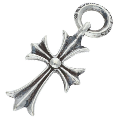 Chrome Hearts Old Tiny CH Cross Silver Charm Necklace