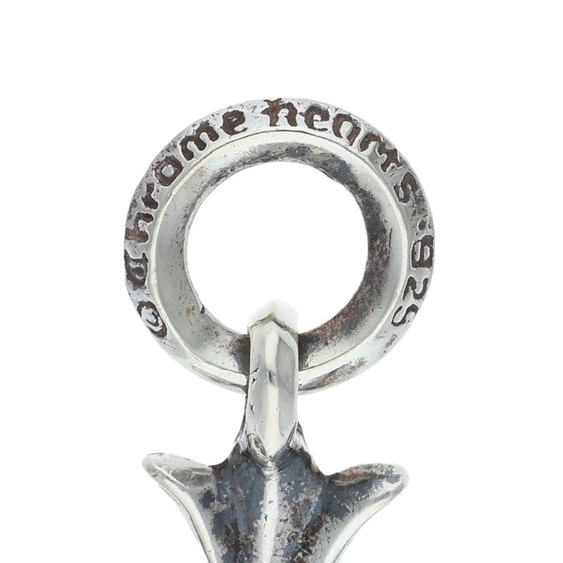 Chrome Hearts Old Tiny CH Cross Silver Charm Necklace