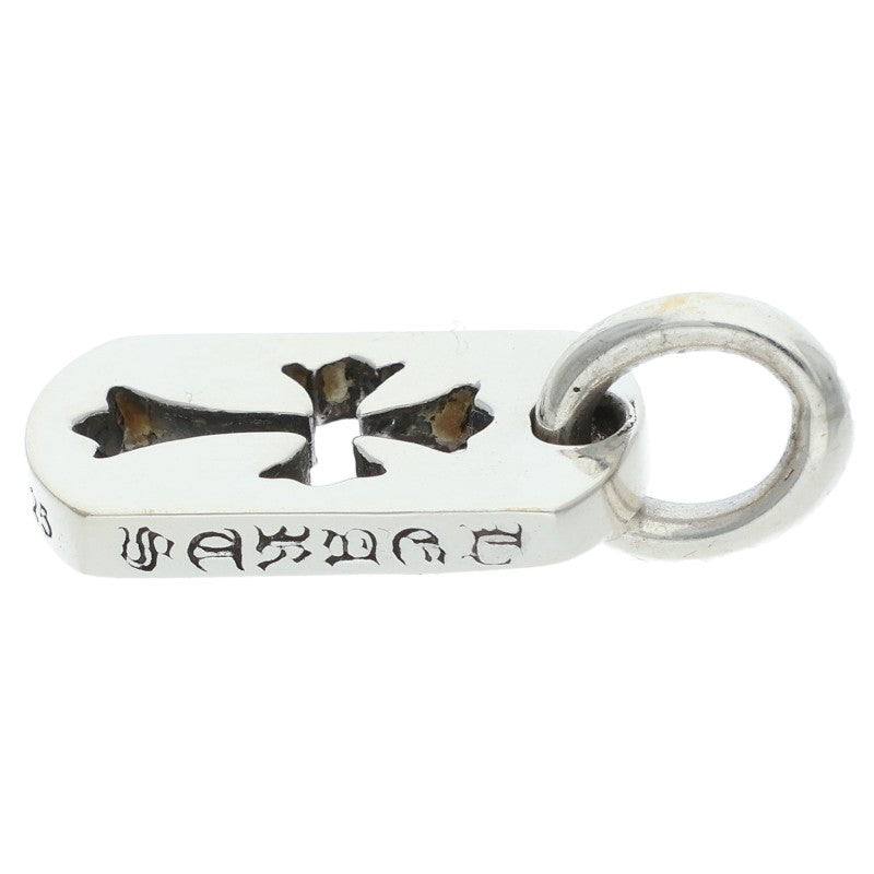 Chrome Hearts DT TNY CO CRS Tiny Cutout Cross Dog Tag Silver