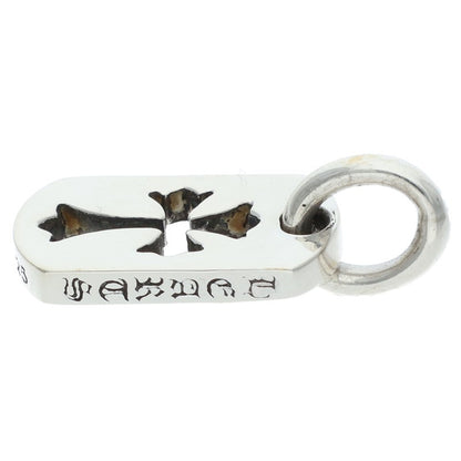Chrome Hearts DT TNY CO CRS Tiny Cutout Cross Dog Tag Silver