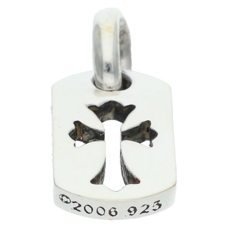 Chrome Hearts DT TNY CO CRS Tiny Cutout Cross Dog Tag Silver