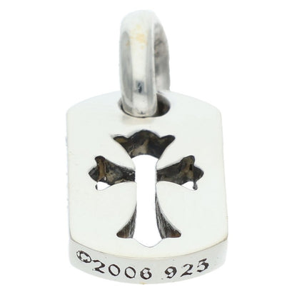 Chrome Hearts DT TNY CO CRS Tiny Cutout Cross Dog Tag Silver