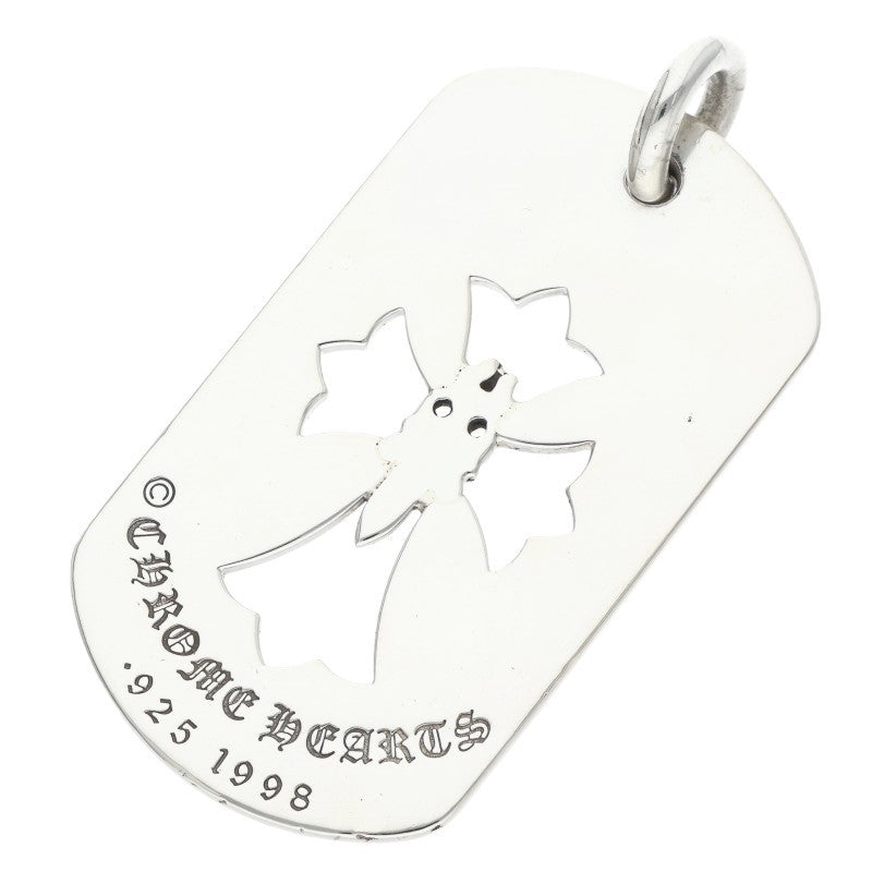 Chrome Hearts D TAG LRG CROSS DAGG Necklace Silver