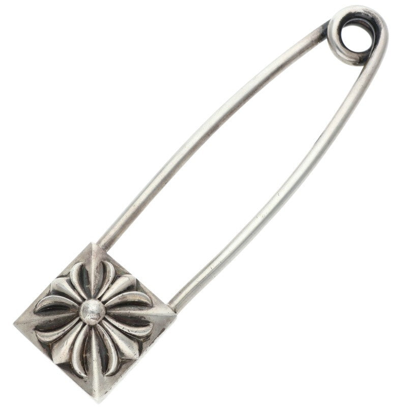 Chrome Hearts XL Safety Pin Sterling Silver Necklace Top