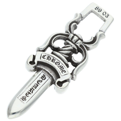 Chrome Hearts #10 Dagger Silver Pendant Necklace