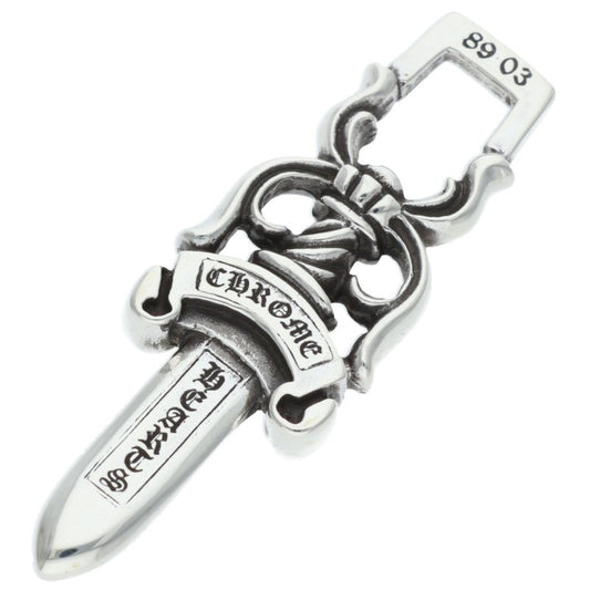 Chrome Hearts #10 Dagger Silver Pendant Necklace