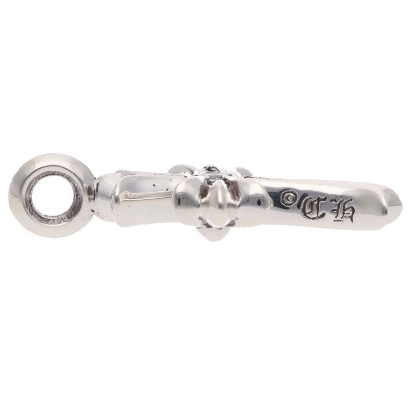 Chrome Hearts Silver Tiny Fat Cross Pave Diamond Multi