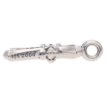 Chrome Hearts Silver Tiny Fat Cross Pave Diamond Multi