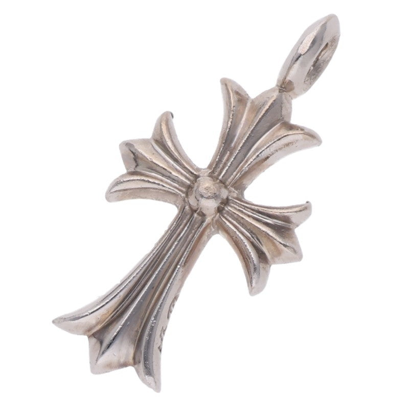 Chrome Hearts 18KWG Tiny Fat Cross PAVE Diamond Pendant