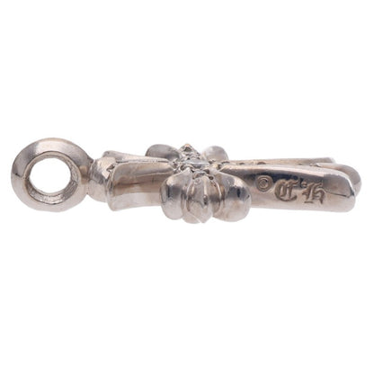 Chrome Hearts 18KWG Tiny Fat Cross PAVE Diamond Pendant