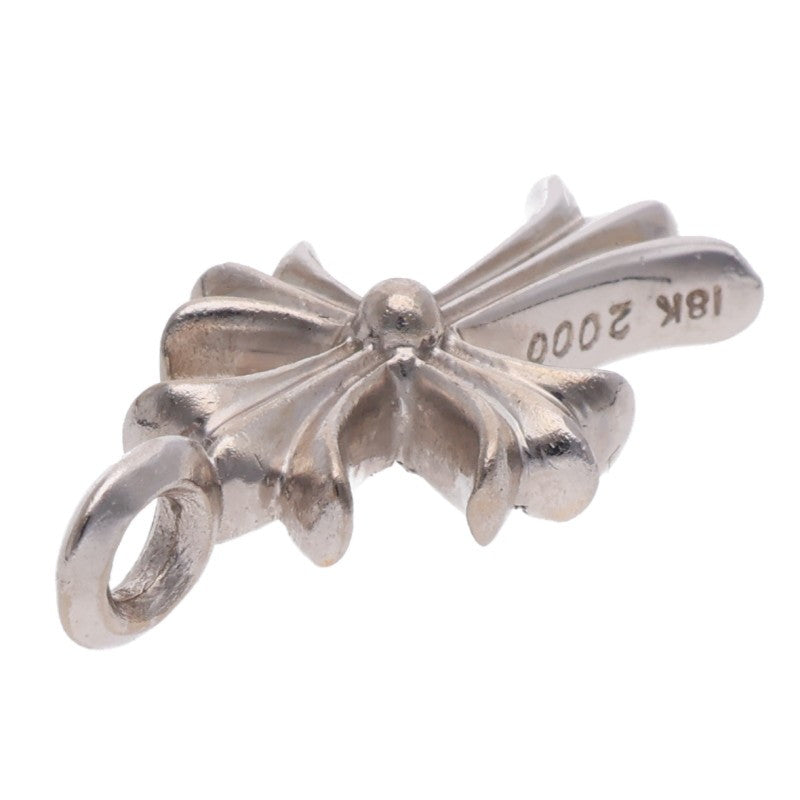 Chrome Hearts 18KWG Tiny Fat Cross PAVE Diamond Pendant