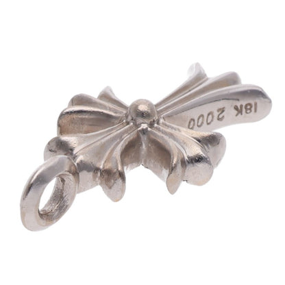 Chrome Hearts 18KWG Tiny Fat Cross PAVE Diamond Pendant