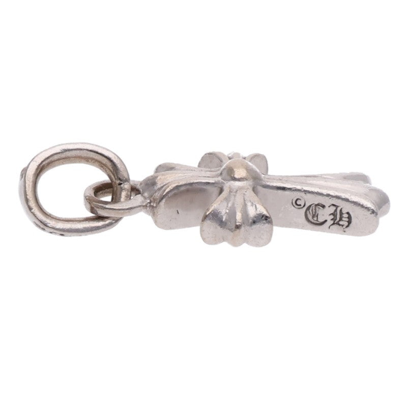 Chrome Hearts 18KWG Baby Fat Cross PAVE Emerald Multi