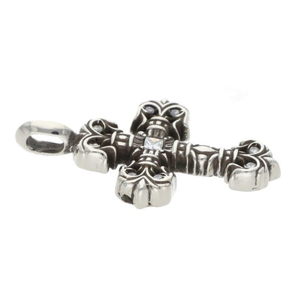 Chrome Hearts Tiny Filigree Pave Diamond Silver Charm