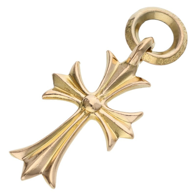 Chrome Hearts 22K TINY CH CROSS Gold Charm Pendant