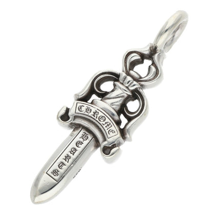 Chrome Hearts Double Dagger Pendant Silver Necklace