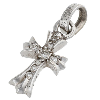 Chrome Hearts 18KWG Babyfat Pave Diamond Charm