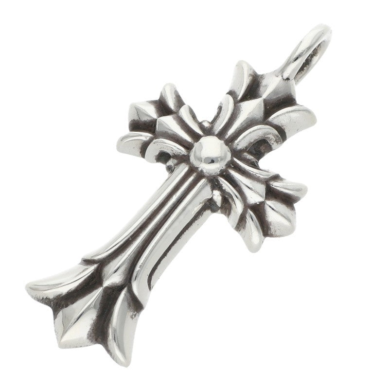 Chrome Hearts Double CH Cross Silver Necklace Charm