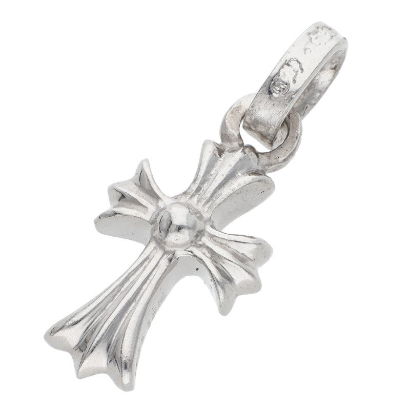 Chrome Hearts 18K WG Baby Fat Cross Pave Diamond Charm Multi
