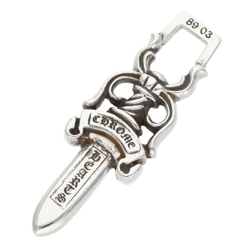 Chrome Hearts #10 Dagger Silver Pendant Necklace