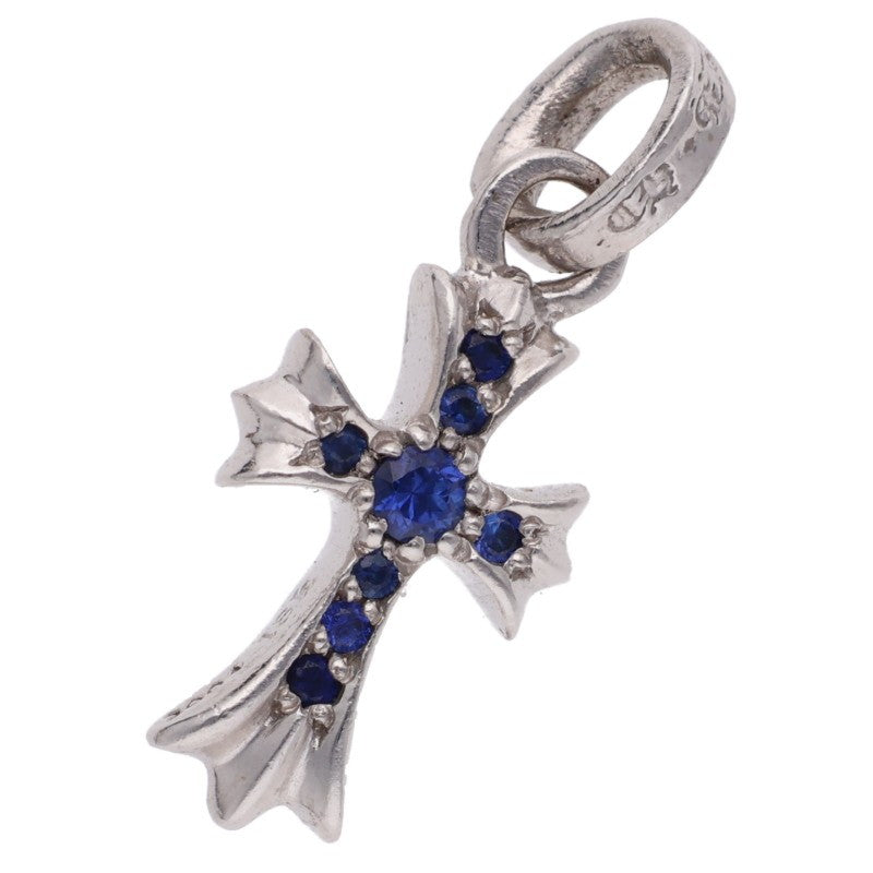 Chrome Hearts 18K WG Babyfat Pave Sapphire Necklace