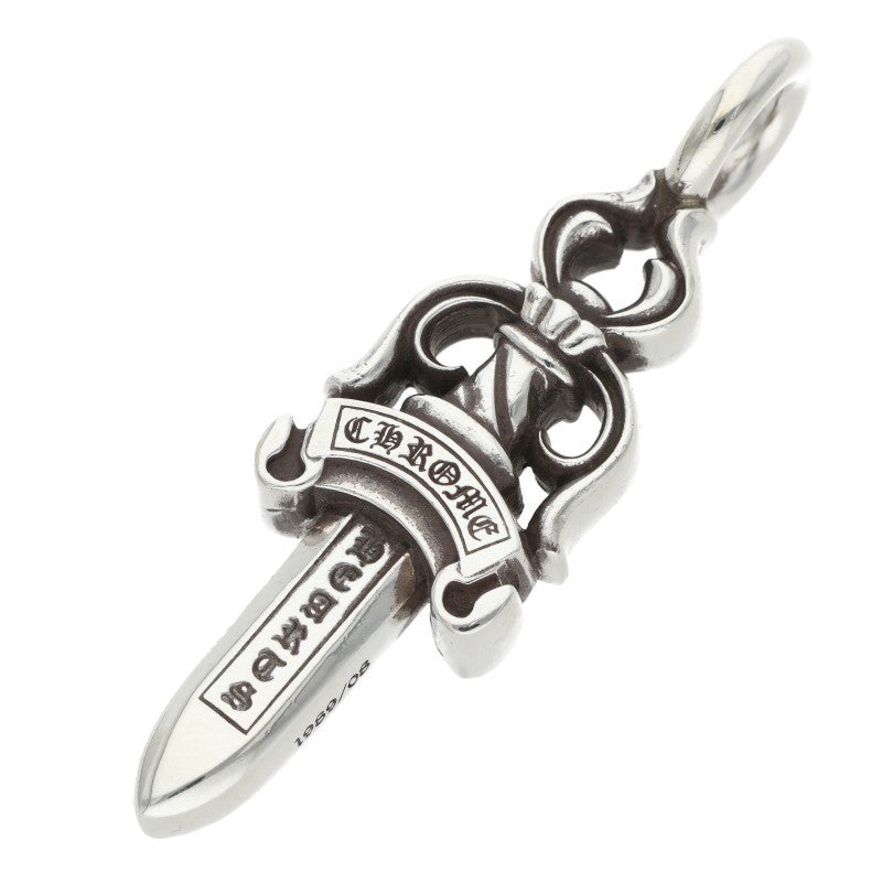 Chrome Hearts Double Dagger Pendant Silver Necklace
