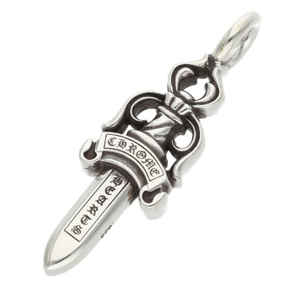 Chrome Hearts Double Dagger Pendant Silver Necklace